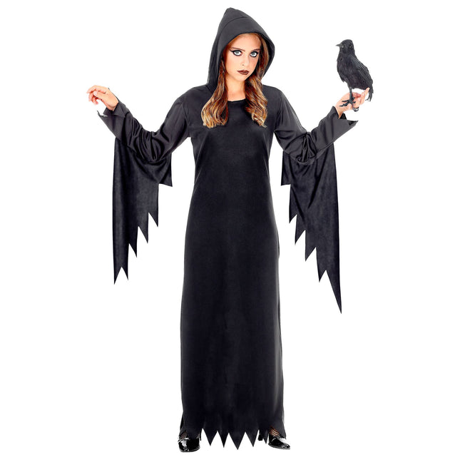 Vestido Halloween Negro Niña Reina Gótica