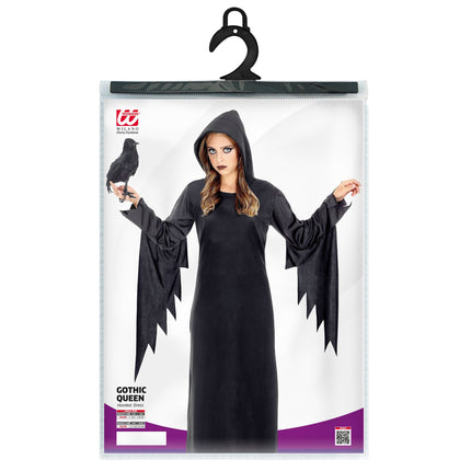 Vestido Halloween Negro Niña Reina Gótica