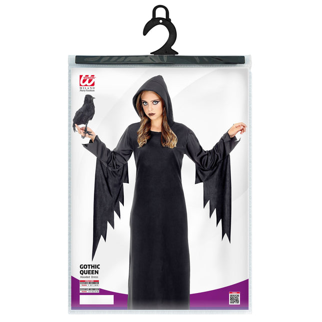 Vestido Halloween Negro Niña Reina Gótica