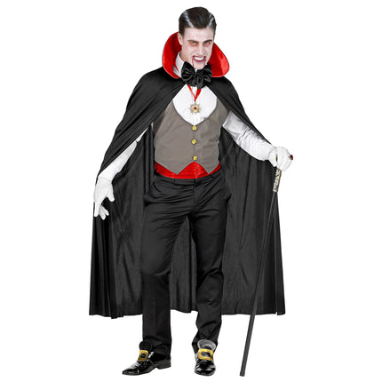 Disfraz de Halloween Vampiro Rojo Negro Hombre