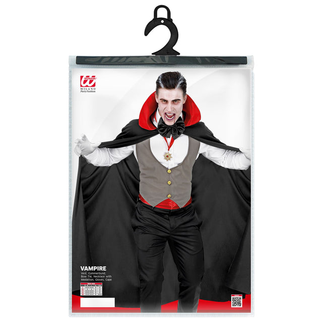Disfraz de Halloween Vampiro Rojo Negro Hombre