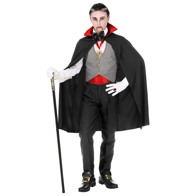 Disfraz Halloween Vampiro Rojo Negro Niño