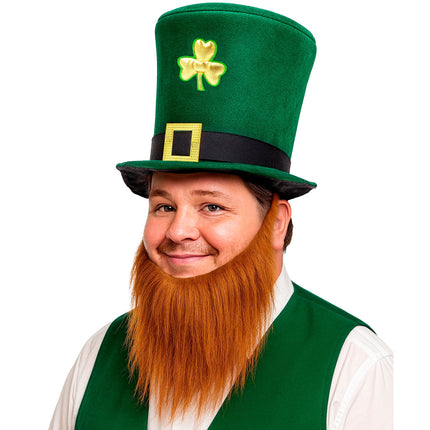 Sombrero de San Patricio con barba, 25 cm