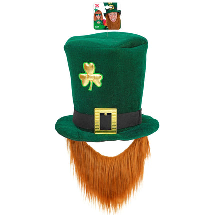 Sombrero de San Patricio con barba, 25 cm
