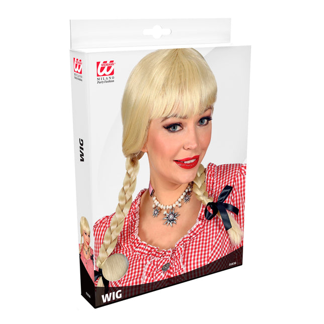 Peluca Oktoberfest Rubia