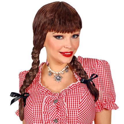 Peluca Oktoberfest Marrón