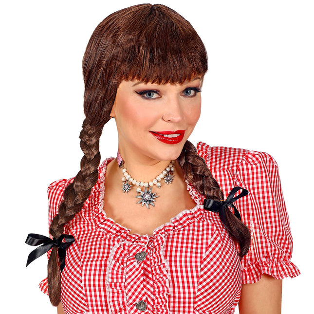 Peluca Oktoberfest Marrón