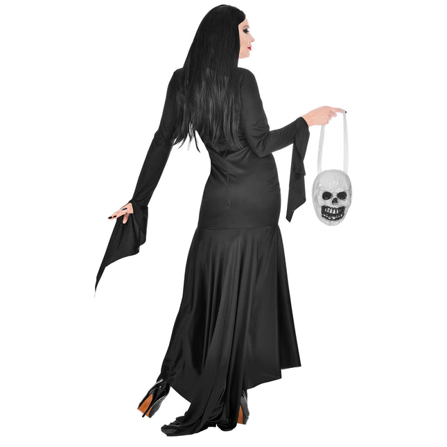 Vestido de Halloween Negro Señoras Mortisia