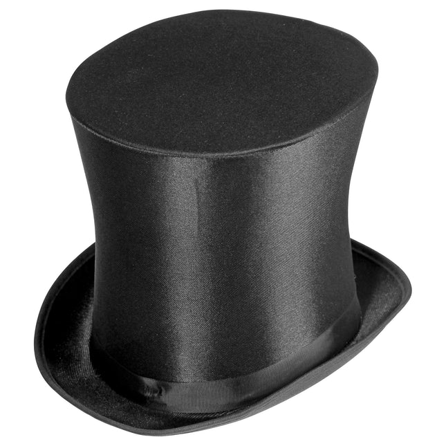 Sombrero Negro Alto Satén