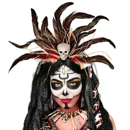 Diadema de Halloween Calavera Vudú