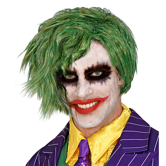 Peluca Halloween Payaso Verde