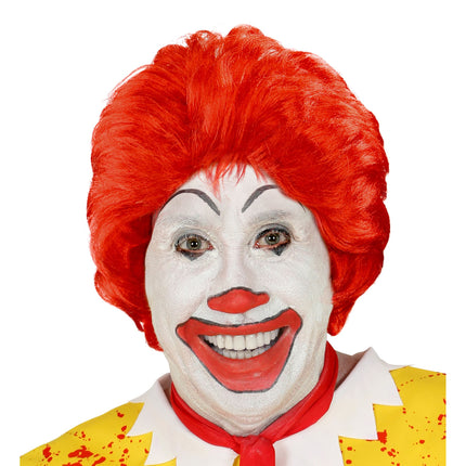 Peluca de Halloween Ronald Rojo