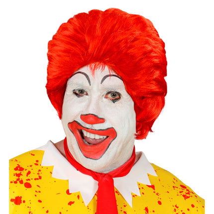 Peluca de Halloween Ronald Rojo