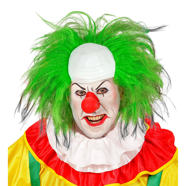 Peluca Halloween Payaso Verde Hombre