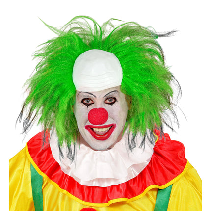 Peluca Halloween Payaso Verde Hombre