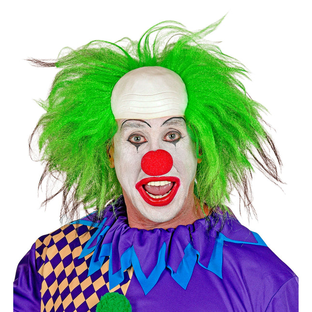 Peluca Halloween Payaso Verde Hombre