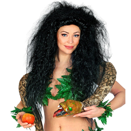 Peluca Halloween Negra Señoras Bruja