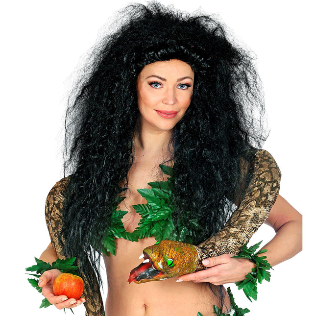 Peluca Halloween Negra Señoras Bruja