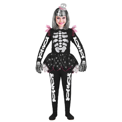 Disfraz Halloween Niña Esqueleto 4 piezas