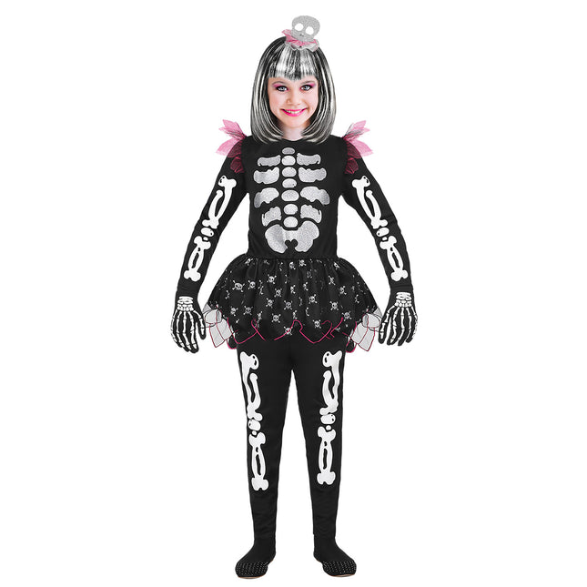 Disfraz Halloween Niña Esqueleto 4 piezas