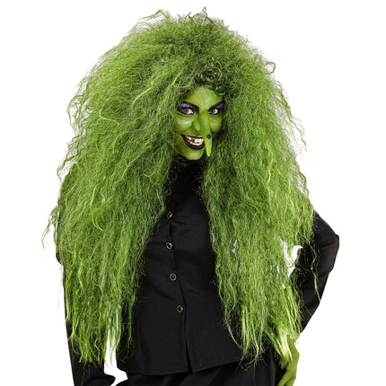 Peluca Halloween Bruja Damas Verde