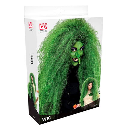 Peluca Halloween Bruja Damas Verde