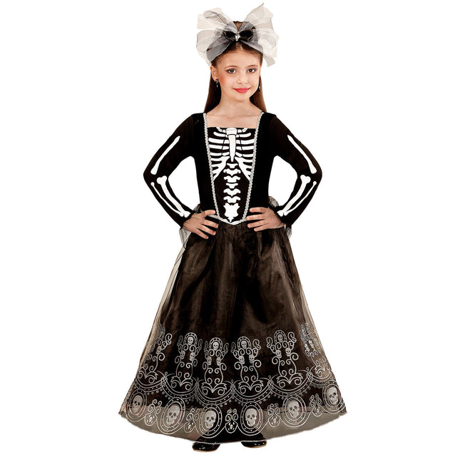 Vestido Halloween Negro Niño Esqueleto