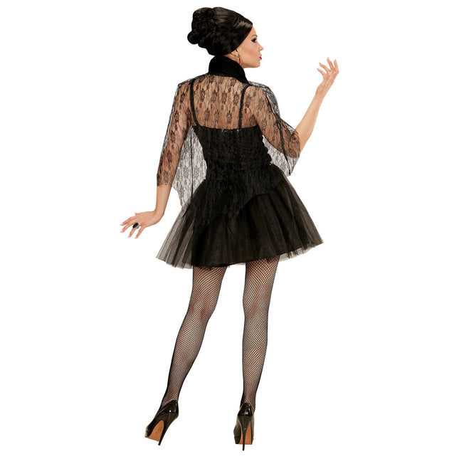 Vestido Halloween Rojo Negro Señoras Vamoose Corto