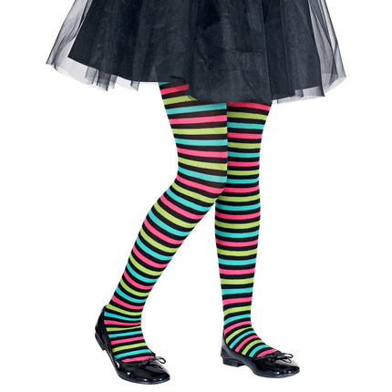 Leotardos de colores rayas niño
