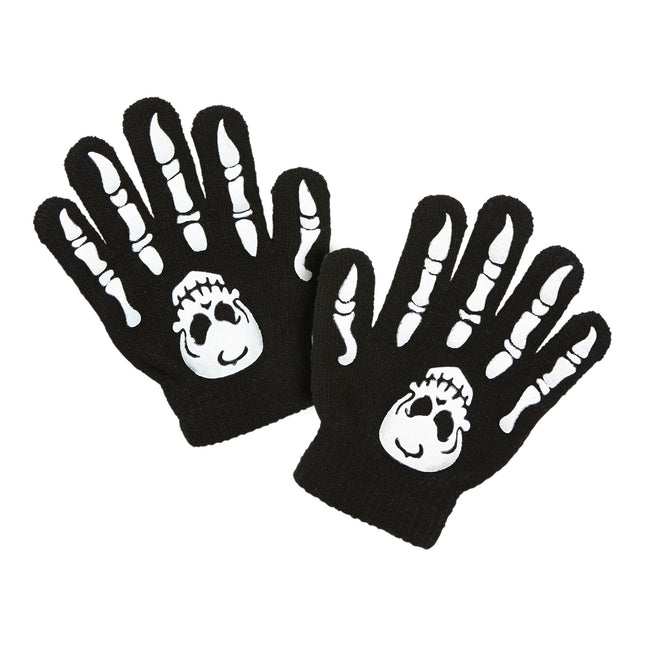 Guantes de Halloween Huesos de niño