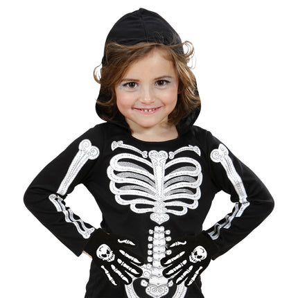 Guantes de Halloween Huesos de niño