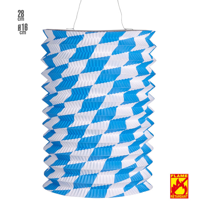 Oktoberfest Lampion Azul Blanco