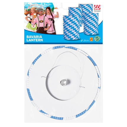 Oktoberfest Lampion Azul Blanco