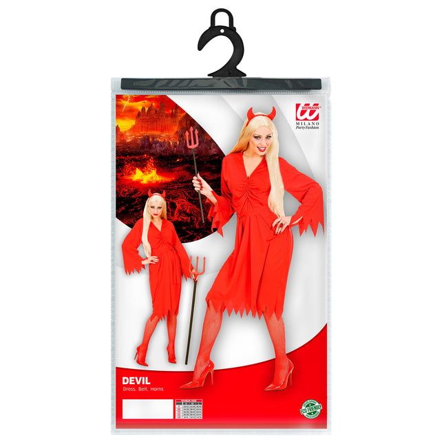 Vestido Halloween Damas Diablesa 3 piezas