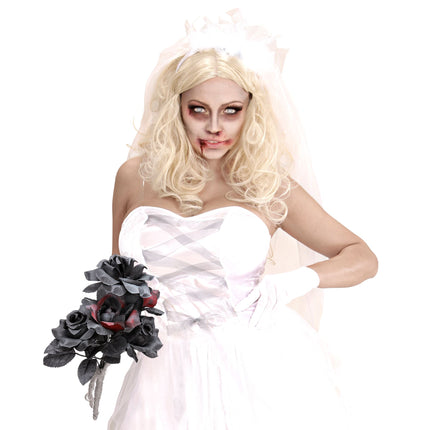 Halloween Ramo de novia falso Negro