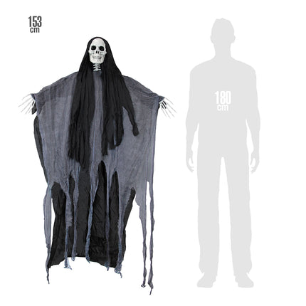 Muñeca de Halloween Fantasma Negro 1,53m