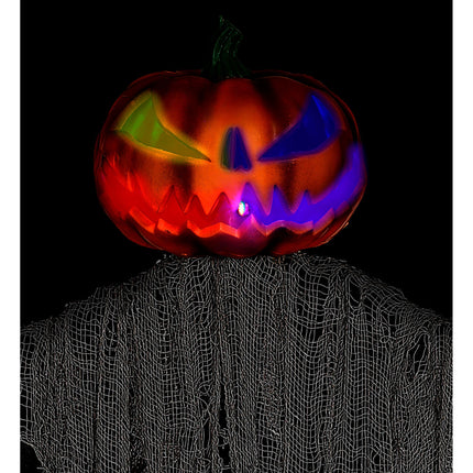 Muñeca de Halloween Espantapájaros con ojos parpadeantes 1,52m