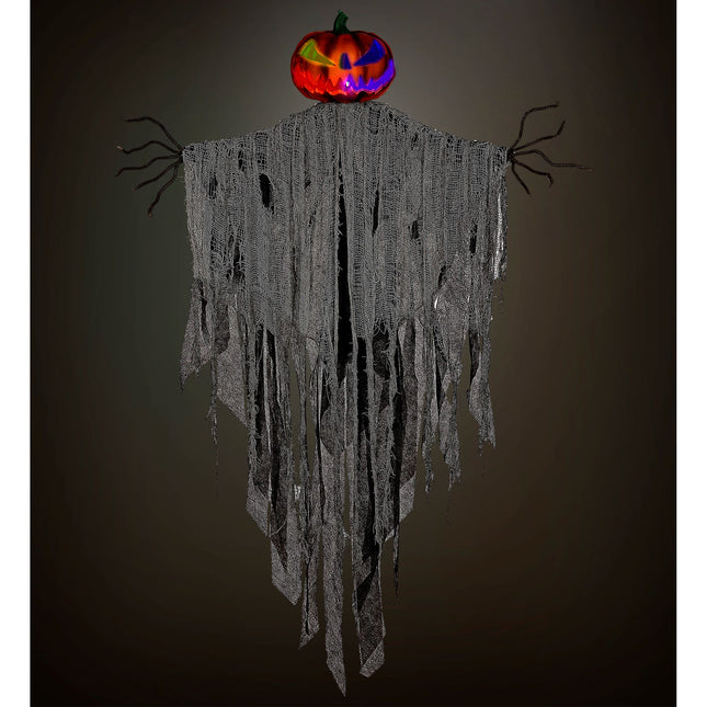 Muñeca de Halloween Espantapájaros con ojos parpadeantes 1,52m