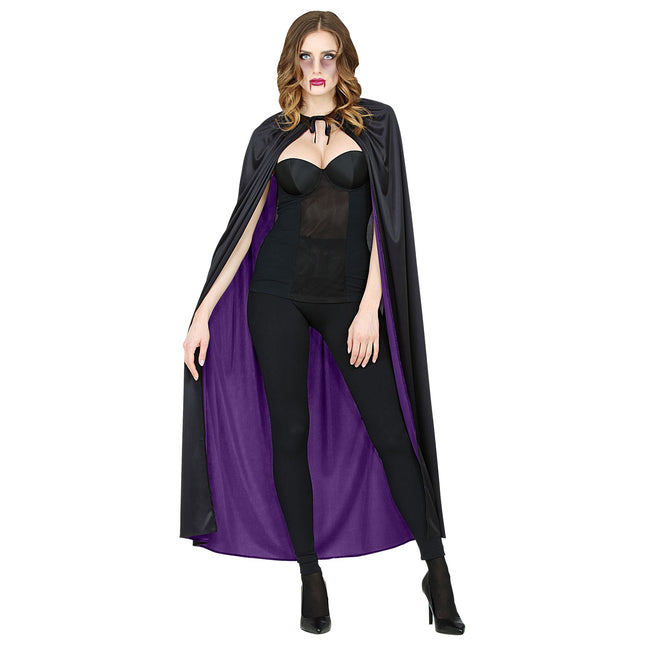 Capa de Halloween Negro Morado 1,3m