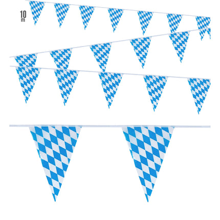 Guirnalda Oktoberfest Azul Blanco 10m