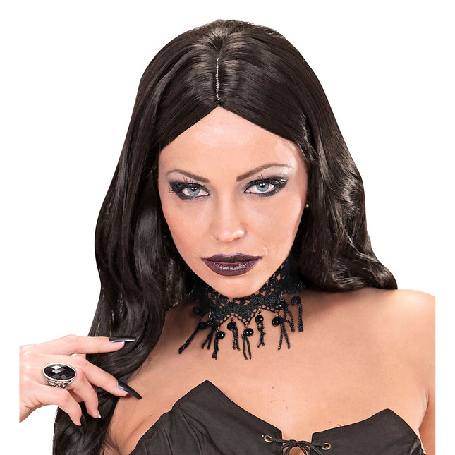 Collar de Halloween con perlas