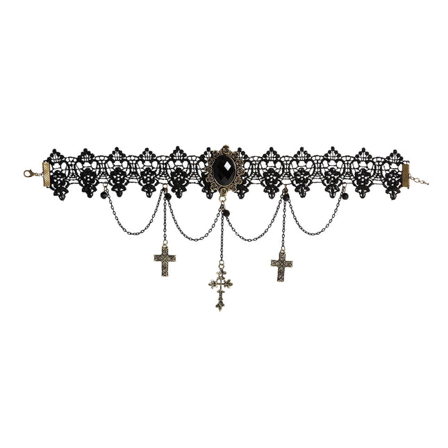 Collar de Halloween con cruces