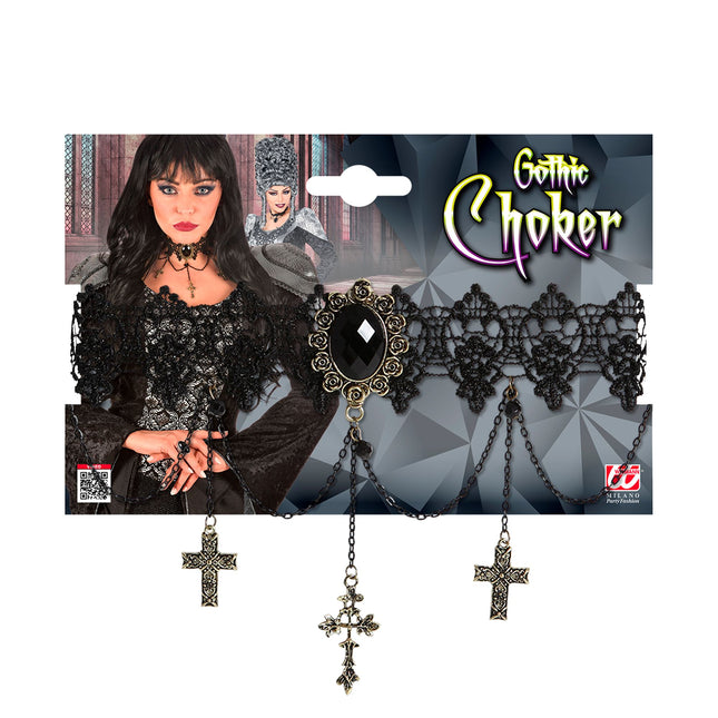 Collar de Halloween con cruces