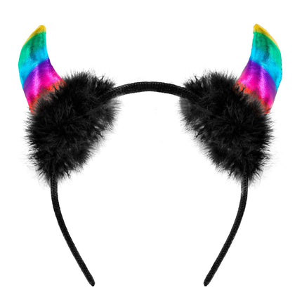 Diadema Halloween Diablo Arco Iris