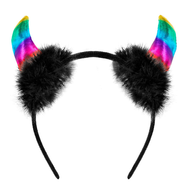 Diadema Halloween Diablo Arco Iris
