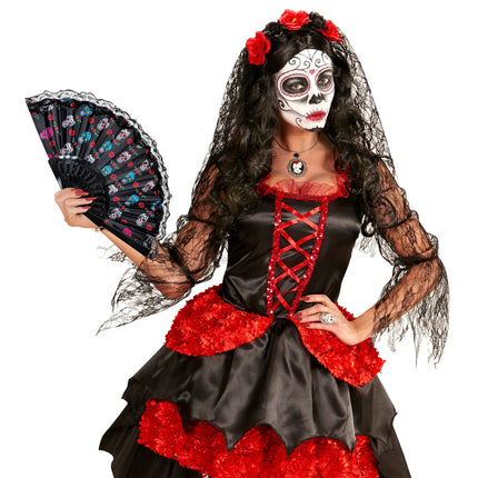 Abanico Día De Los Muertos