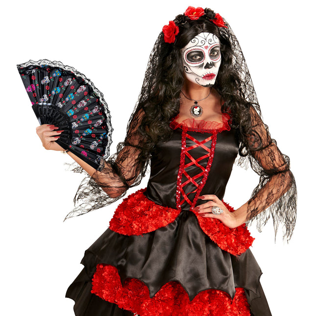Abanico Día De Los Muertos