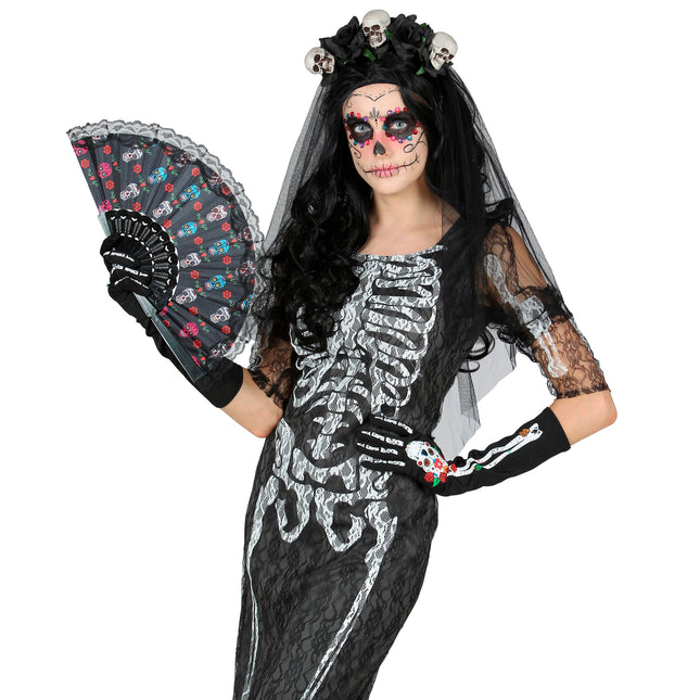 Abanico Día De Los Muertos