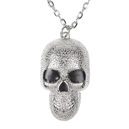 Collar de Halloween Calavera de plata