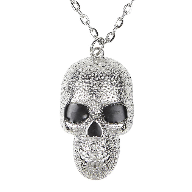 Collar de Halloween Calavera de plata